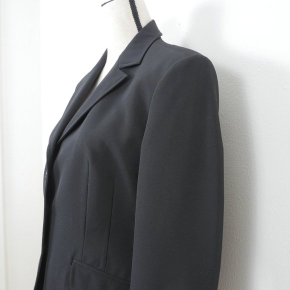 Made in Hungary of Benetton Black Button Up Size 46/US 16 Blazer Suit Jacket - Picture 5 of 9